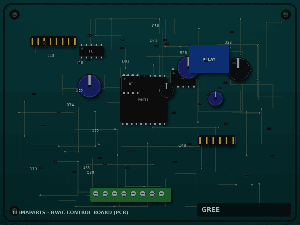 Carte PCB Gree Pular GWH18AAC-K6DNA1C 18000 BTU