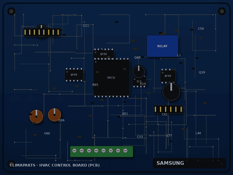 Carte affichage Samsung AR18TXHYAWKNEU LED display