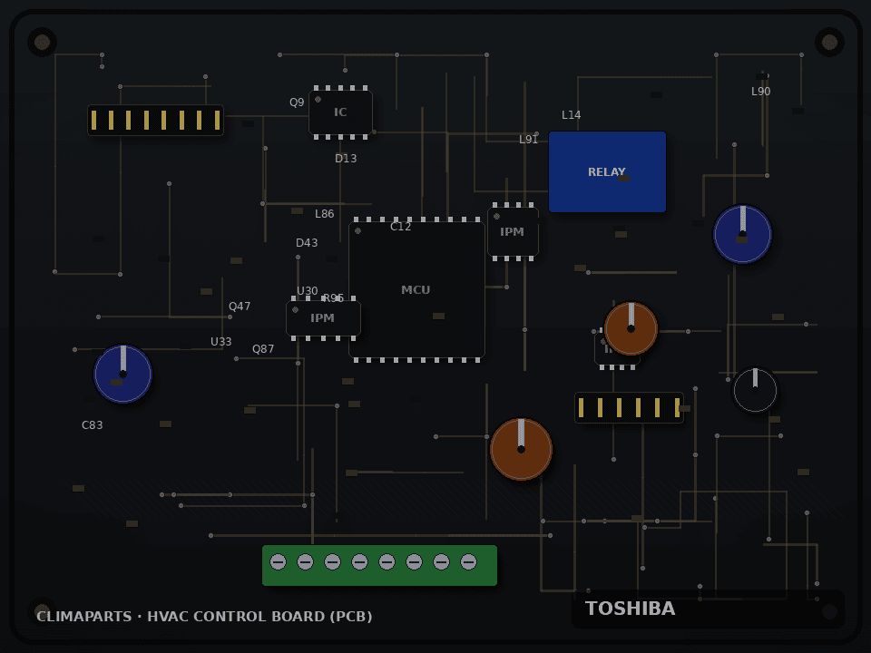 Carte PCB Toshiba Haori RAS-B16N3KV2-E