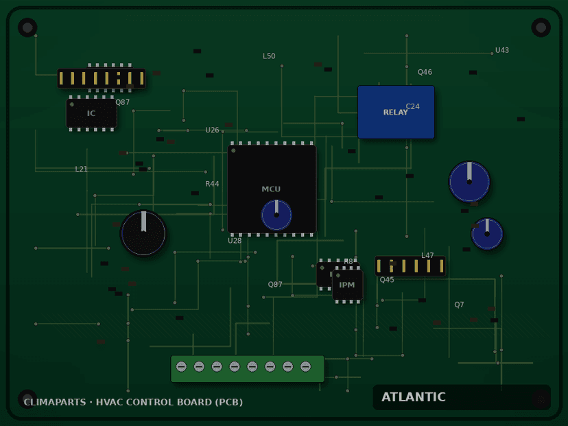 Carte électronique inverter Atlantic Niobe — PCB unité intérieure