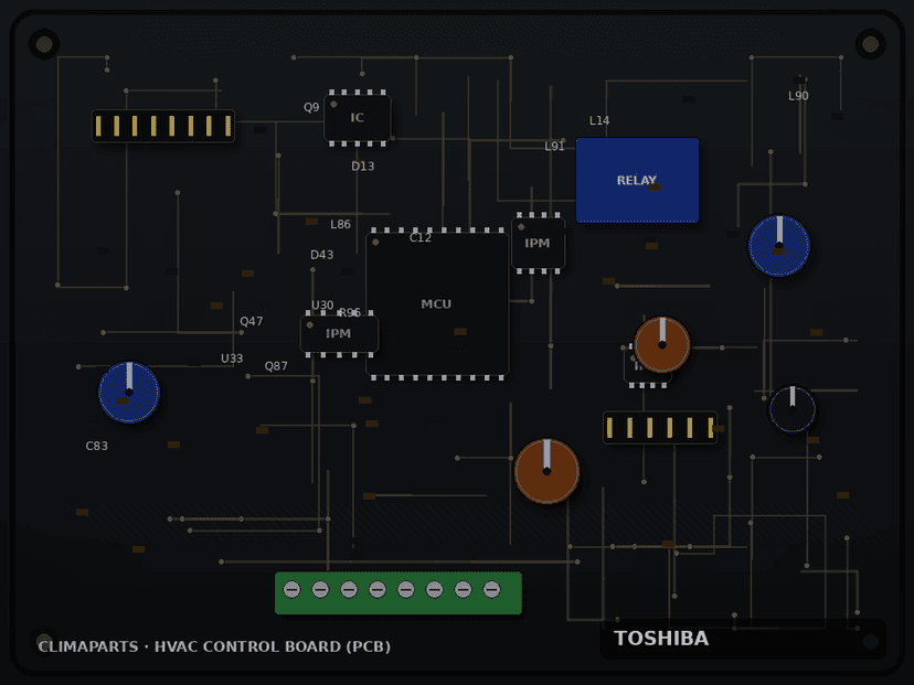 Carte PCB Toshiba Haori RAS-B16N3KV2-E